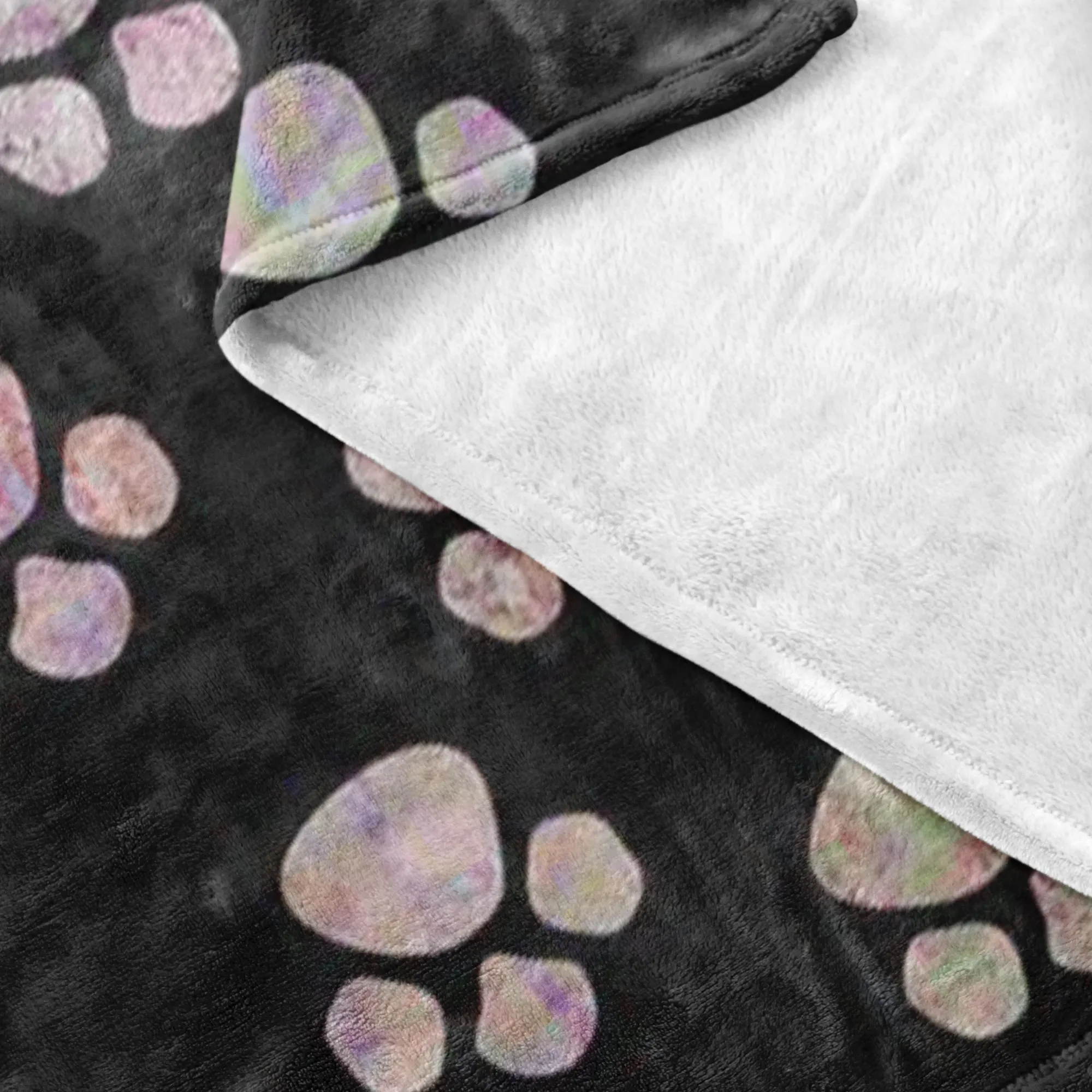 Watercolor Paws Fleece Blanket
