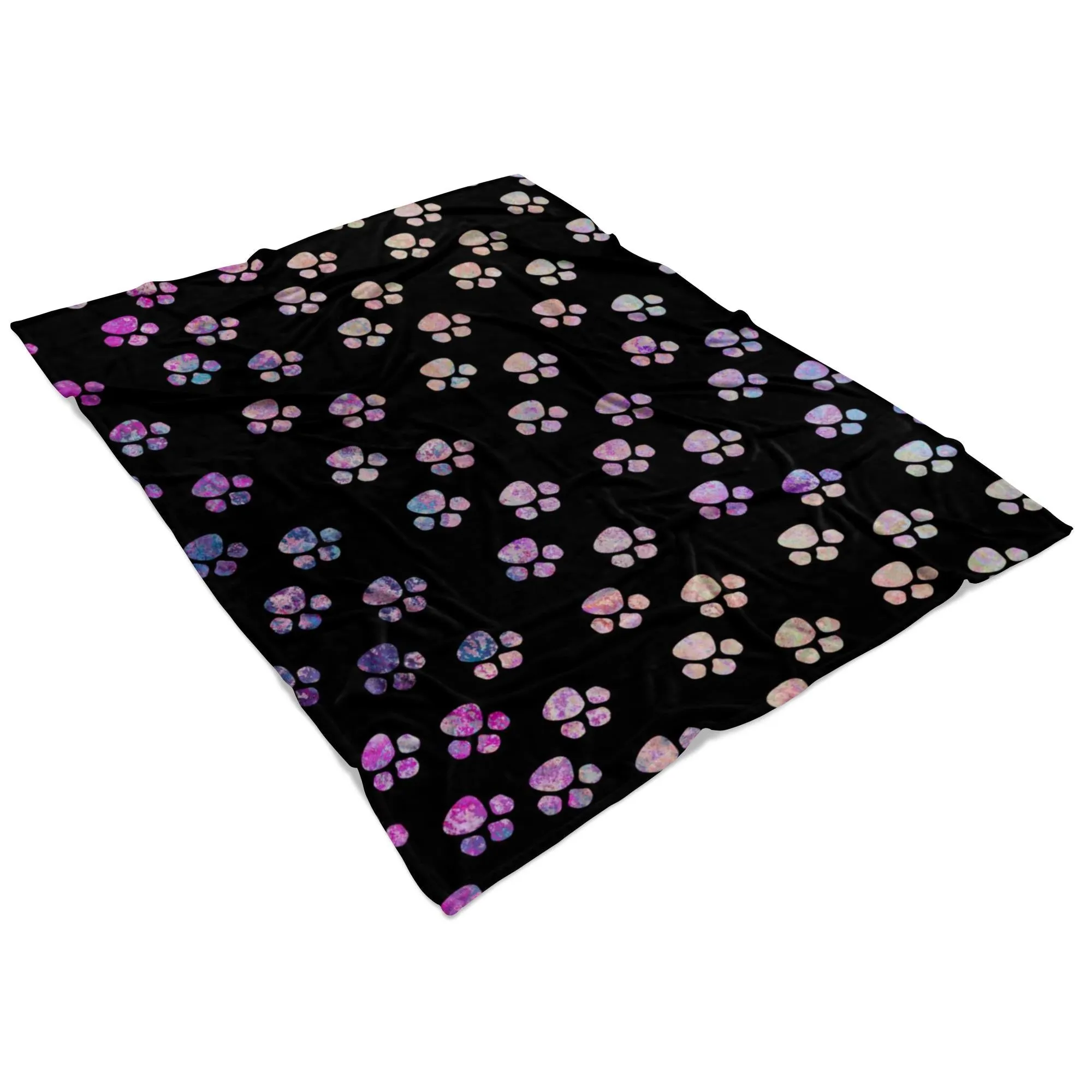 Watercolor Paws Fleece Blanket