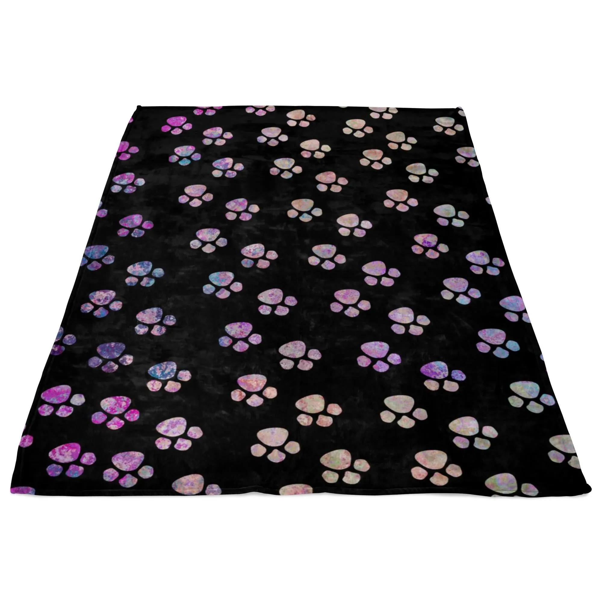 Watercolor Paws Fleece Blanket