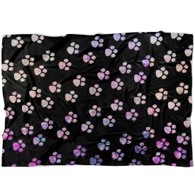 Watercolor Paws Fleece Blanket