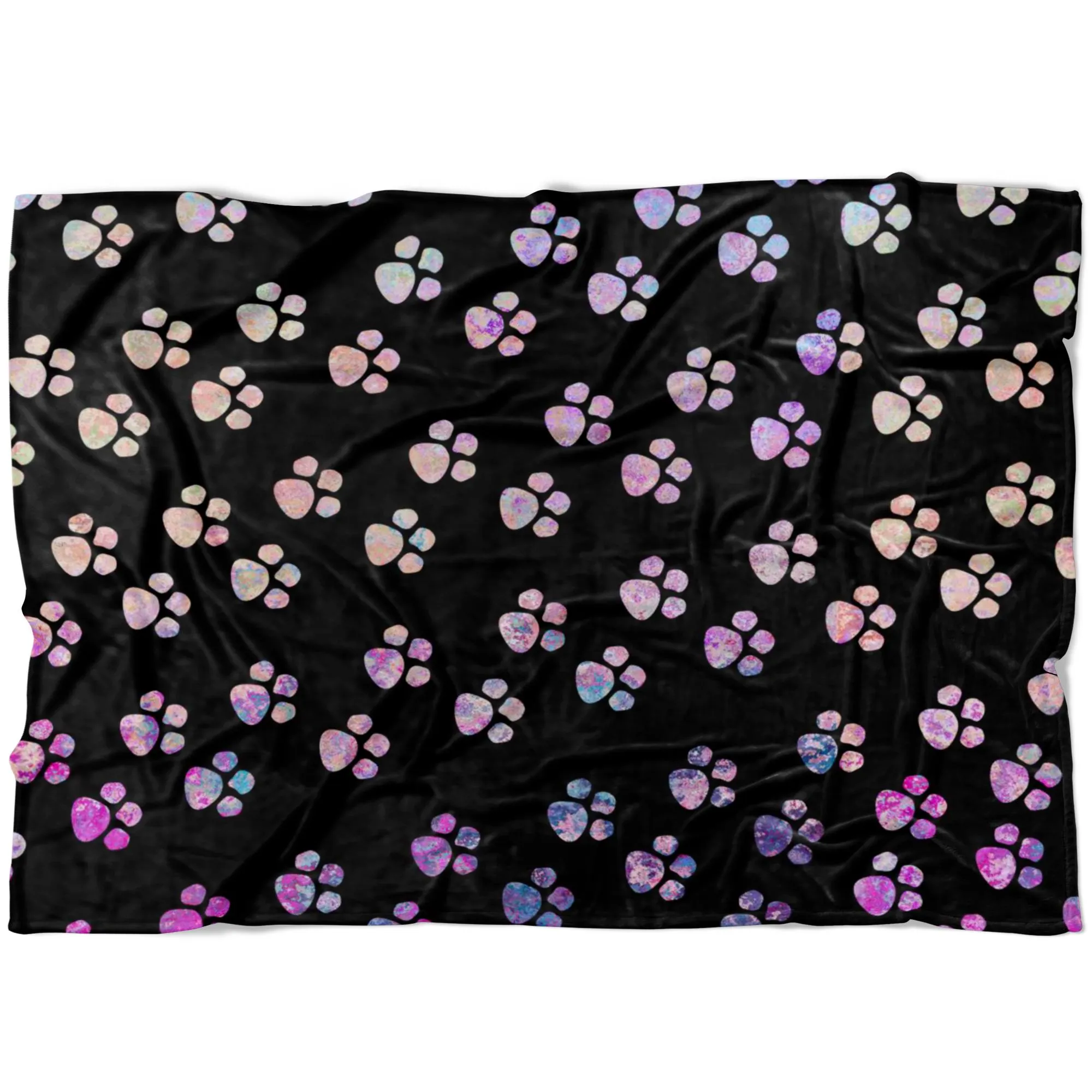 Watercolor Paws Fleece Blanket
