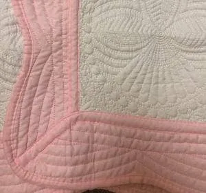 White/Pink Monogram Quilts
