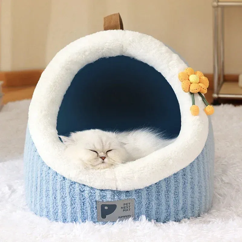 Winter Cozy Pet House - Cats Soft Nest Kennel, Sleeping Cave, Cat Dog Kitty Warm Thickening Tents Bed, Suitable for Small and Medium Dogs and Cats