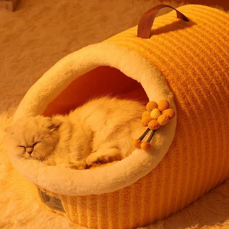 Winter Cozy Pet House - Cats Soft Nest Kennel, Sleeping Cave, Cat Dog Kitty Warm Thickening Tents Bed, Suitable for Small and Medium Dogs and Cats