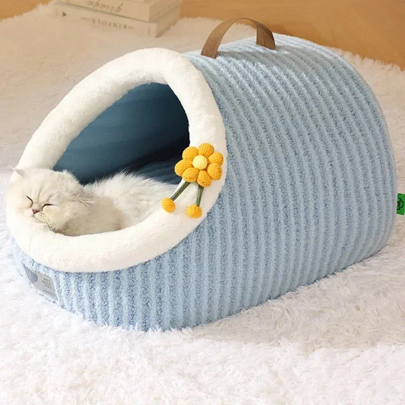 Winter Cozy Pet House - Cats Soft Nest Kennel, Sleeping Cave, Cat Dog Kitty Warm Thickening Tents Bed, Suitable for Small and Medium Dogs and Cats