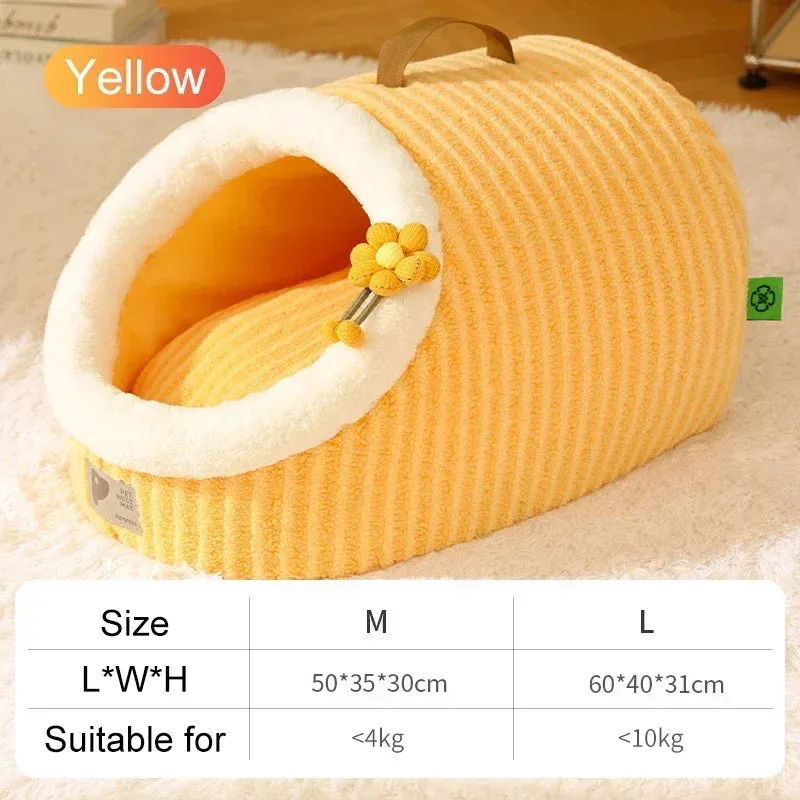 Winter Cozy Pet House - Cats Soft Nest Kennel, Sleeping Cave, Cat Dog Kitty Warm Thickening Tents Bed, Suitable for Small and Medium Dogs and Cats