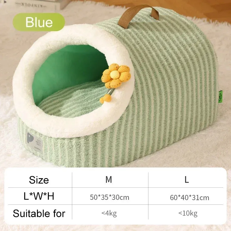 Winter Cozy Pet House - Cats Soft Nest Kennel, Sleeping Cave, Cat Dog Kitty Warm Thickening Tents Bed, Suitable for Small and Medium Dogs and Cats