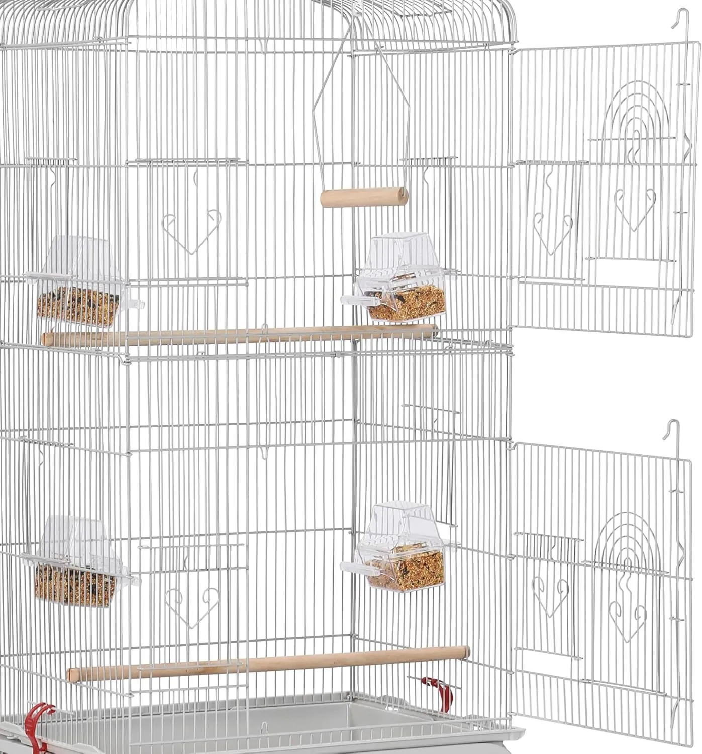 Yaheetech 64inch Height Open Top Bird Cage Metal Parrot Cage w/Detachable Rolling Stand for Medium Small Parrot Parakeet Birds
